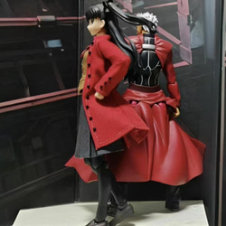 1/12フィグマ 赤いトレンチコート 1/12アゾンドール服 fate ドール衣装