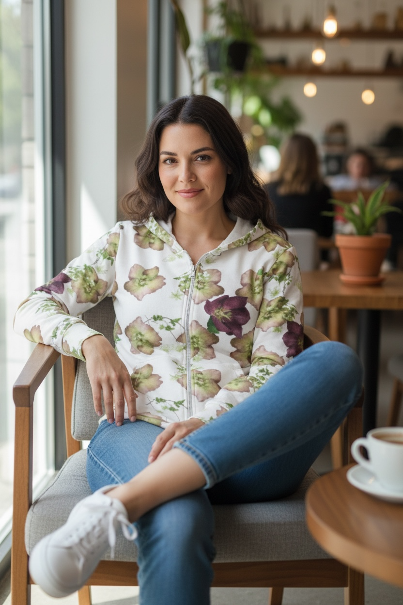 クリスマスローズ氷の薔薇　パーカー