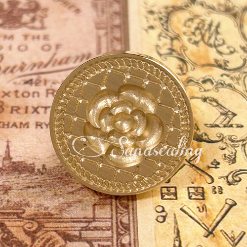 シーリング ヘッド カメリア 花柄 シーリングスタンプ お花 はんこ  