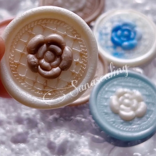 シーリング ヘッド カメリア 花柄 シーリングスタンプ お花 はんこ  