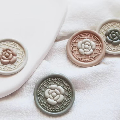 シーリング ヘッド カメリア 花柄 シーリングスタンプ お花 はんこ  