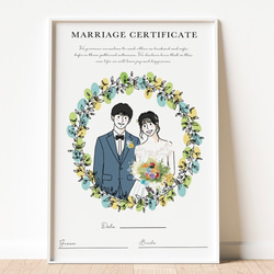 結婚証明書 ゲスト参加型 ウェディングツリー 説明書付き 人前式