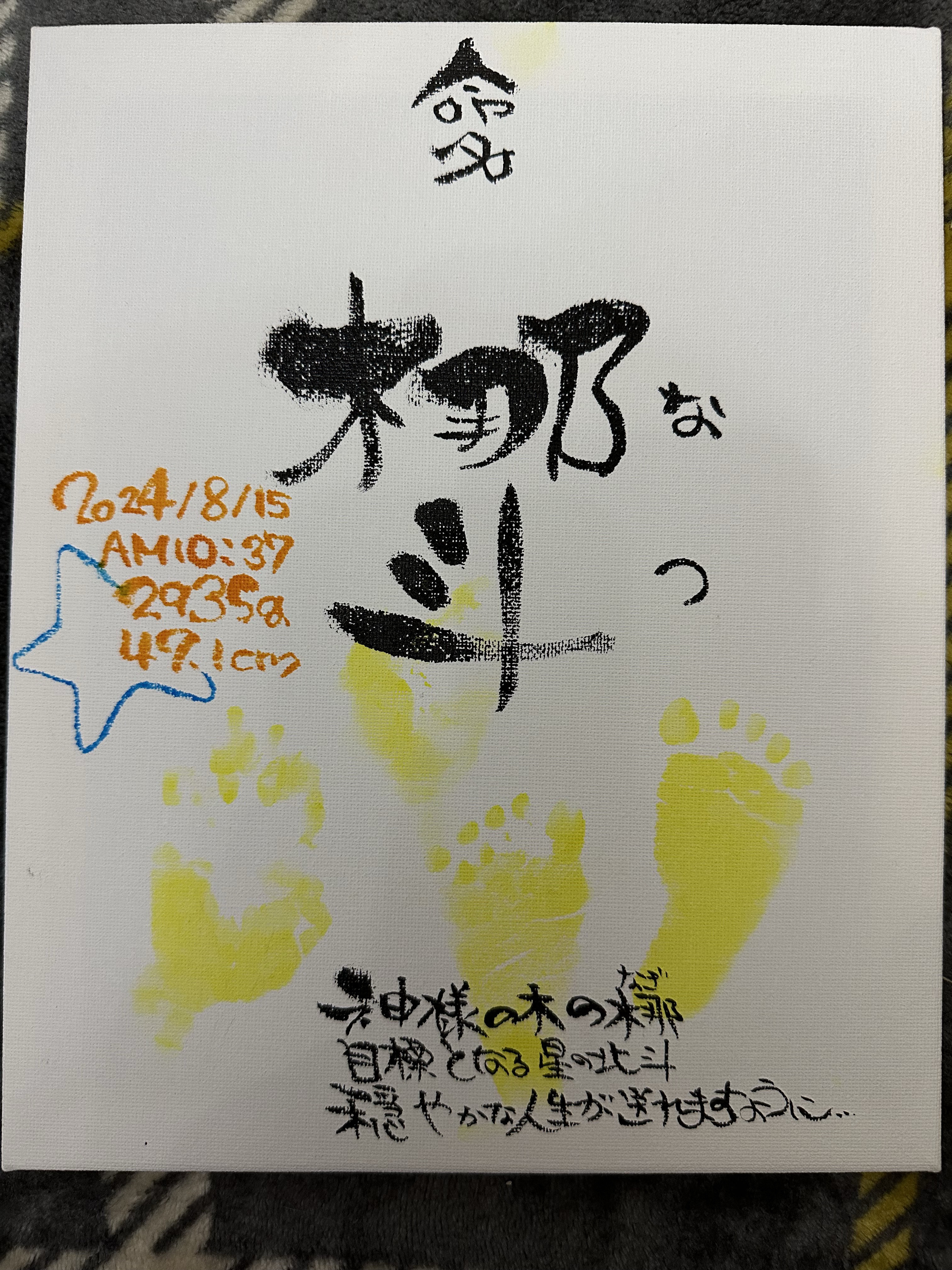命名書(キャンバス)