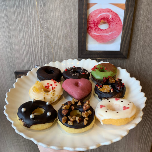 可愛い＆おいしい】お配り用に◎ドーナツ3個ベリーハートボックス×5 