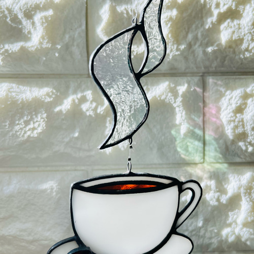 中華のおせち贈り物 ステンドグラス】コーヒーカップのオーナメント《カフェタイム その他