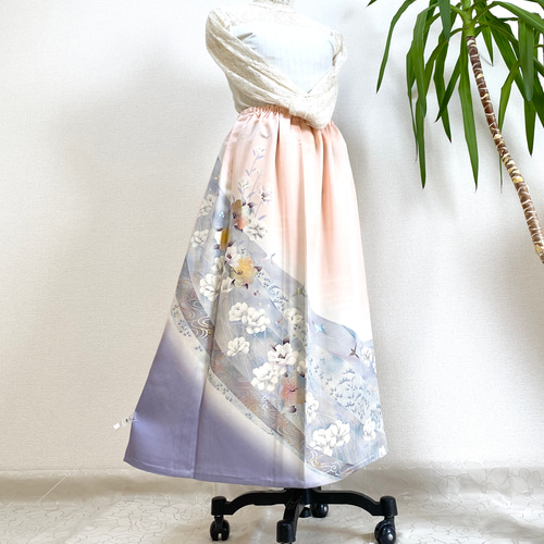 大人可愛いセレブ着物スカートフリーサイズ1点物着物リメイク 大人可愛いセレブ着物スカートフリーサイズ1点物着物リメイク