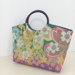 袋帯帯リメイクバッグリングバッグ