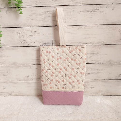 さくらんぼ入園入学5点セット/レッスンバッグ/手提げバッグ/お稽古