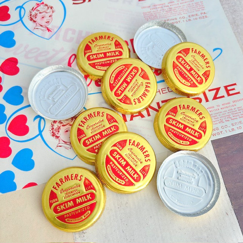 386・R-749 ヴィンテージ ミルクキャップ 10枚 アメリカ ミルクボトル