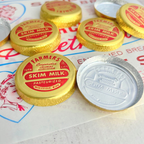 海外紙物　赤色　星柄　ミルクキャップ 大量　1本　丸ごと　ラスト ヴィンテージ風ミルクキャップ 20pcs