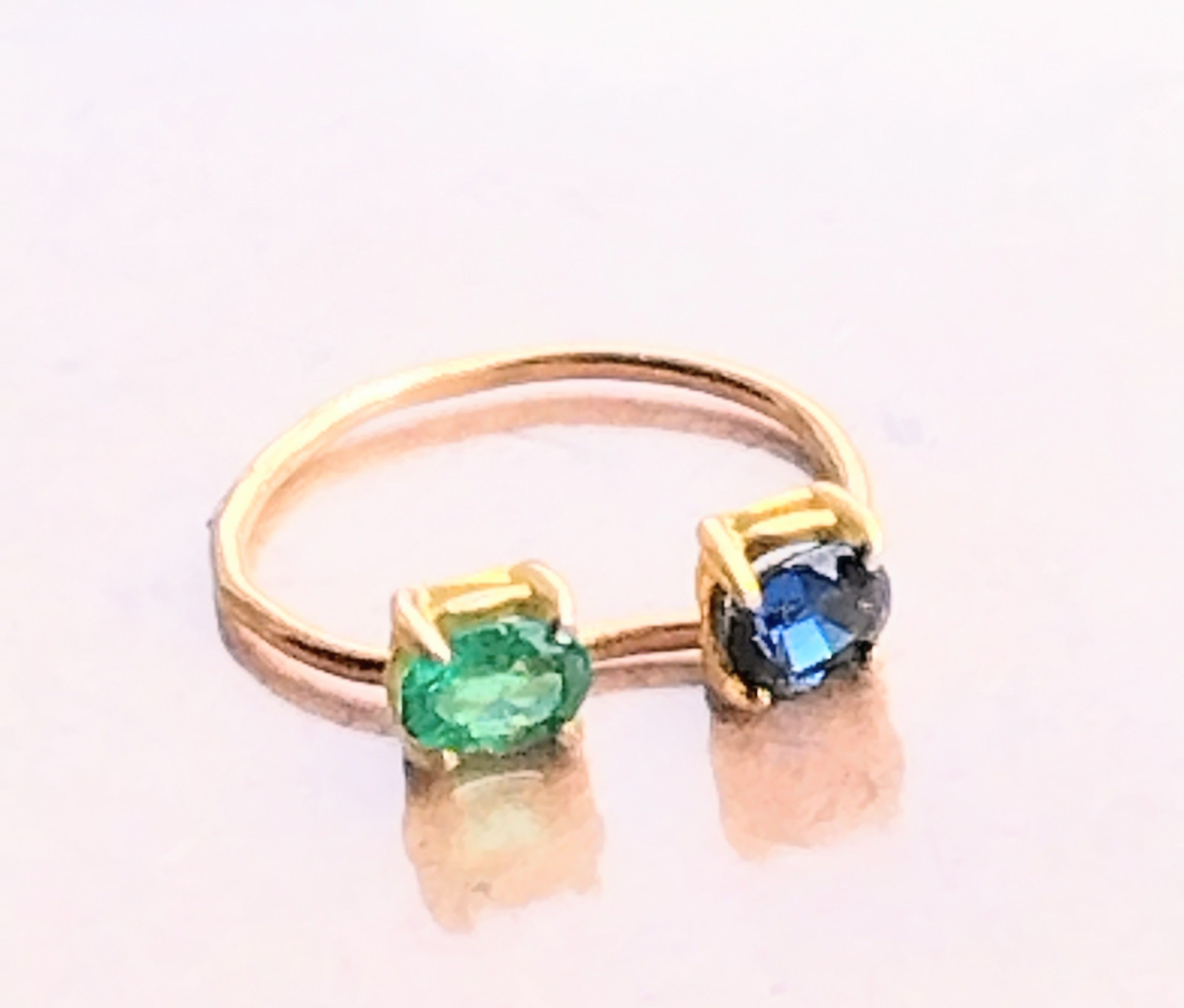 - color - Sapphire & Emerald Ring