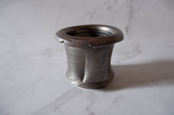 3号燻し金彩鉢836　塊根植物　多肉植物　盆栽　植木鉢　作家鉢　沖縄 1枚目の画像