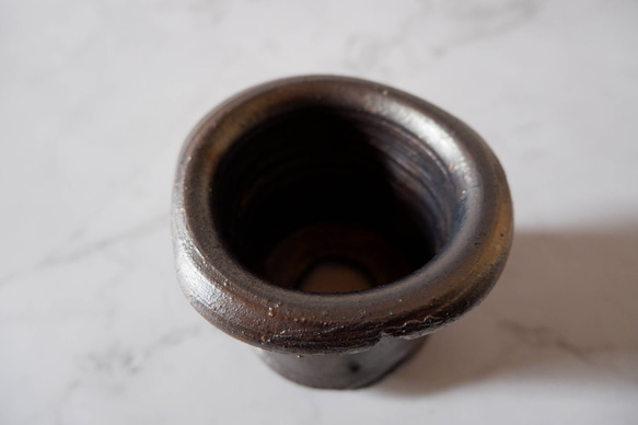 3号燻し金彩鉢836　塊根植物　多肉植物　盆栽　植木鉢　作家鉢　沖縄 4枚目の画像