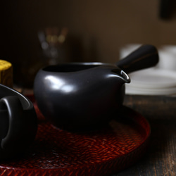 【手軽に使えて便利】「たっぷり飲みたいほうじ茶などにもおすすめ」　愛知県常滑産・蓋なし急須・大きめ500cc 8枚目の画像
