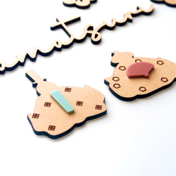 木製レターバナー　ひな祭り・ひなまつり・桃の節句 2枚目の画像