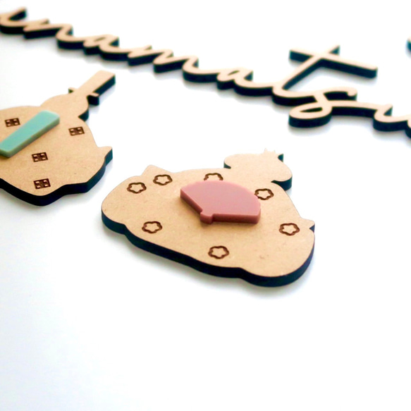 木製レターバナー　ひな祭り・ひなまつり・桃の節句 3枚目の画像