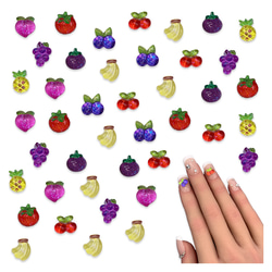 ネイルパーツ 果物 ミックス ミニ 6ー7mm 100個 いちご バナナ