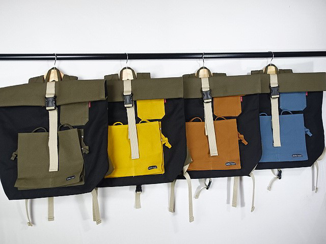 (大)８号帆布蓋巻きバックパックW47・雨カバー付き