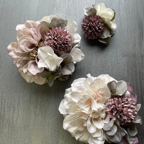 toytoy861 コサージュ 大小ニュアンス親子セット【ラベンダー】春色  