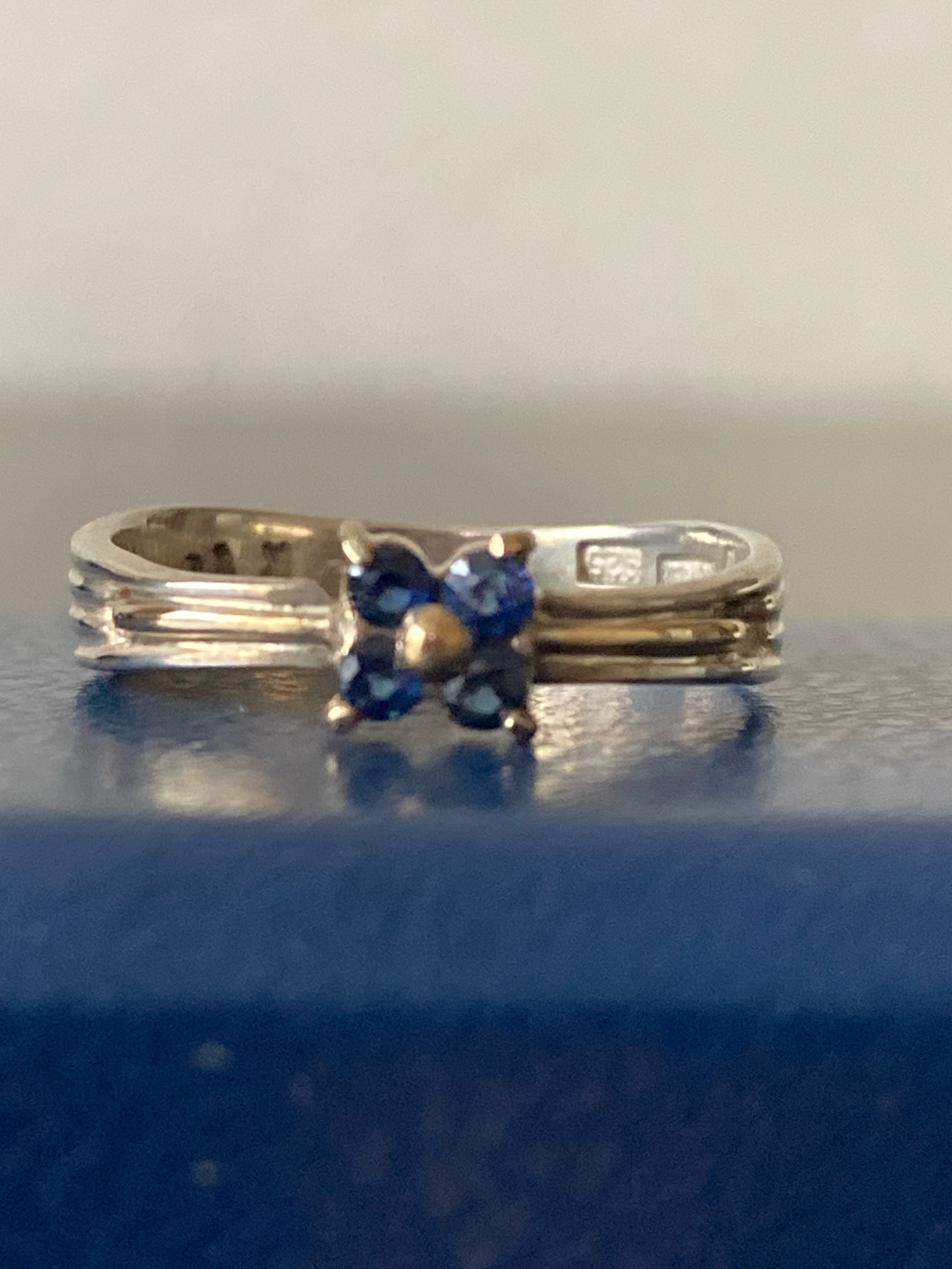 シルバーk10サファイアリング