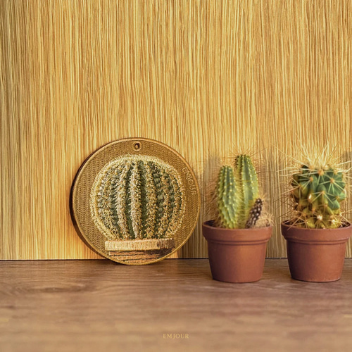 刺繍　サボテン　キーホルダー キーホルダー 刺繍 サボテン 植物 プラント キーチェーン プレゼント