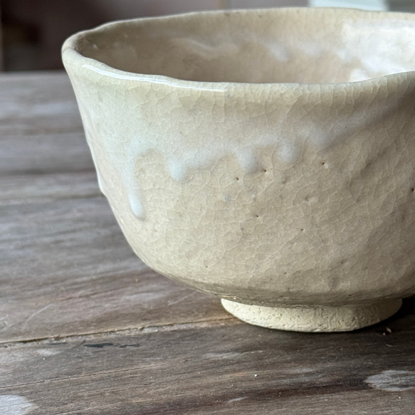 萩釉茶碗 0086 抹茶茶碗 白 手びねり 貫入 茶碗・めし碗 咲陶 通販