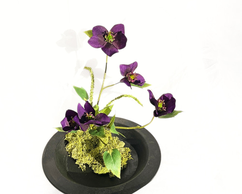タイルアート　華麗な花束 モザイクタイルアート壁画壁バックスプラッシュブルー花柄ガラス