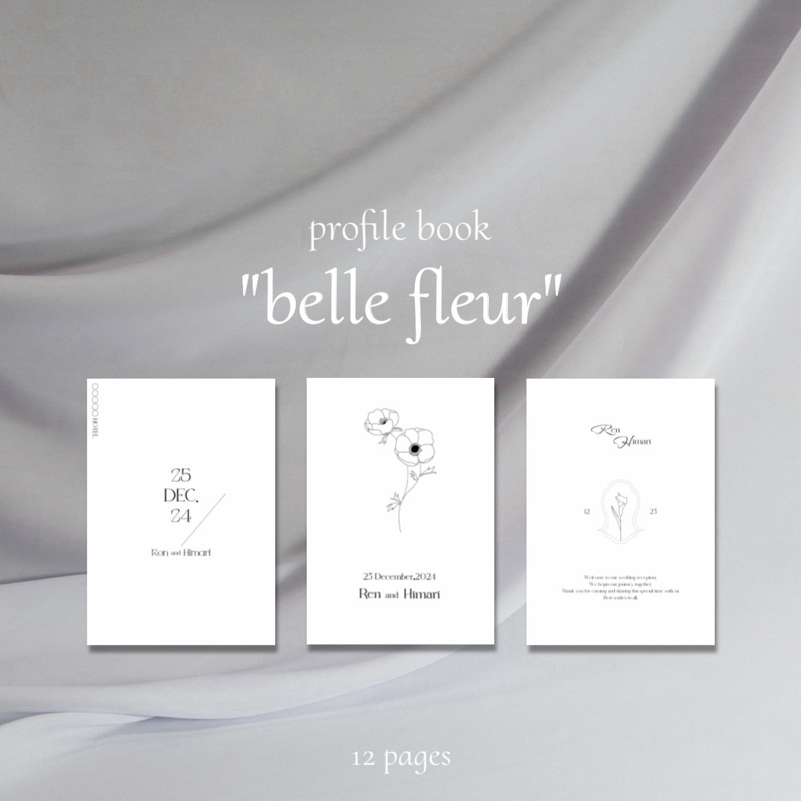 【profile book "belle fleur"】A5 | 12ページ