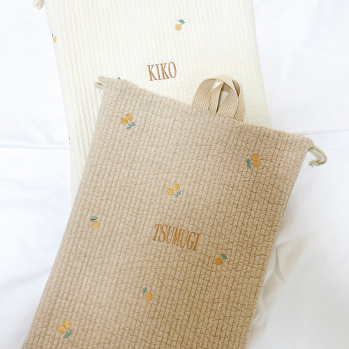 お名前刺繍】ヌビ🍒レッスンバッグ - coco lipine | minne 国内