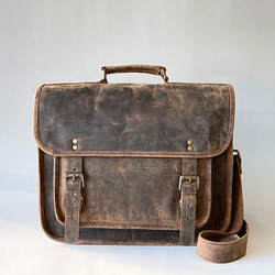 映画使用]3way英国デザイン牛革かばんValiseドクターズ ブラウンIII