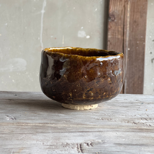 飴釉茶碗 0087 抹茶茶碗 茶色 手びねり 茶碗・めし碗 咲陶 通販