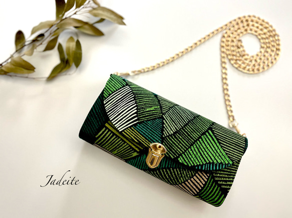 イギリス輸入生地iLivアイリブDEFINITYの軽やかショルダーバッグ　スマホポシェットお財布ポシェットミニショルダー 5枚目の画像