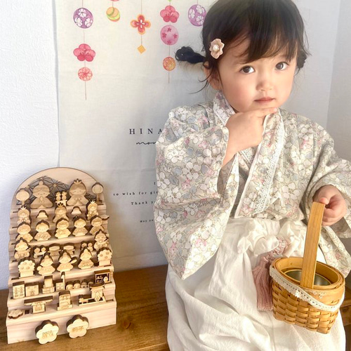 大切な人に、特別な想いを。七段ひな人形 ギフトセット 木製 雛人形