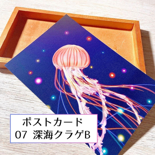 くらげ@プロフ必読 ポストカード ポストカード07『深海クラゲB』【きのくら屋】 ポストカード ころもち