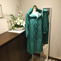 グリーンのデニムのダッフルコート 6枚目の画像