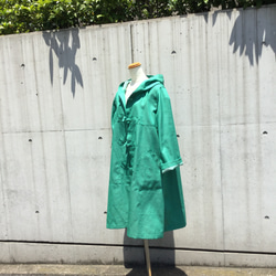 ターコイズブルーのデニムのダッフルコート コート yokoyoko 通販