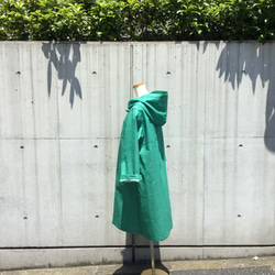 グリーンのデニムのダッフルコート 3枚目の画像