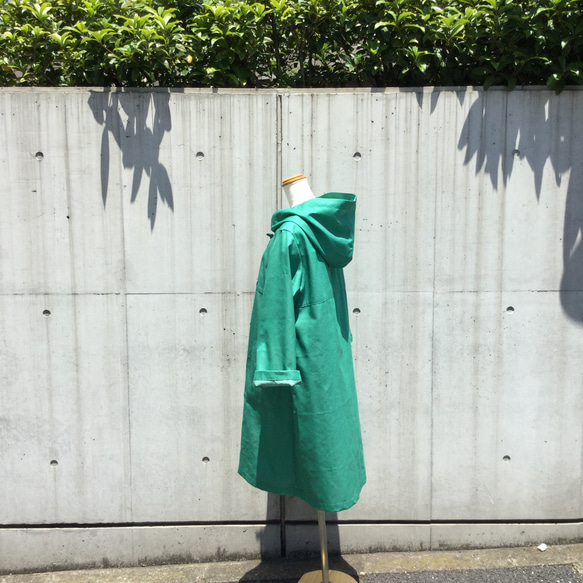 グリーンのデニムのダッフルコート 3枚目の画像