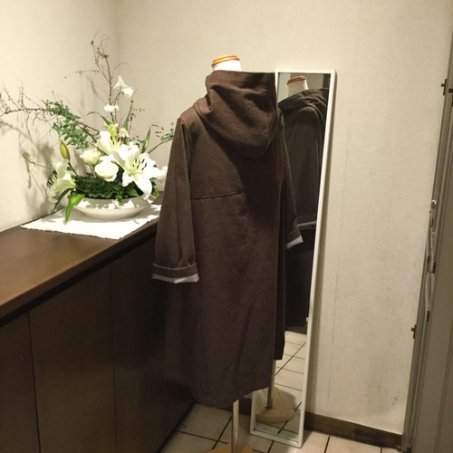 ココアブラウンのデニムのダッフルコート コート yokoyoko 通販