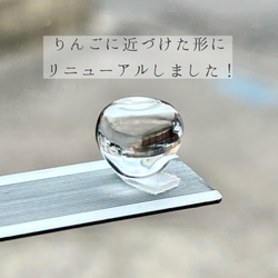 りんごのピアス・イヤリング/green apple/青リンゴ/黄緑/青緑 2枚目の画像