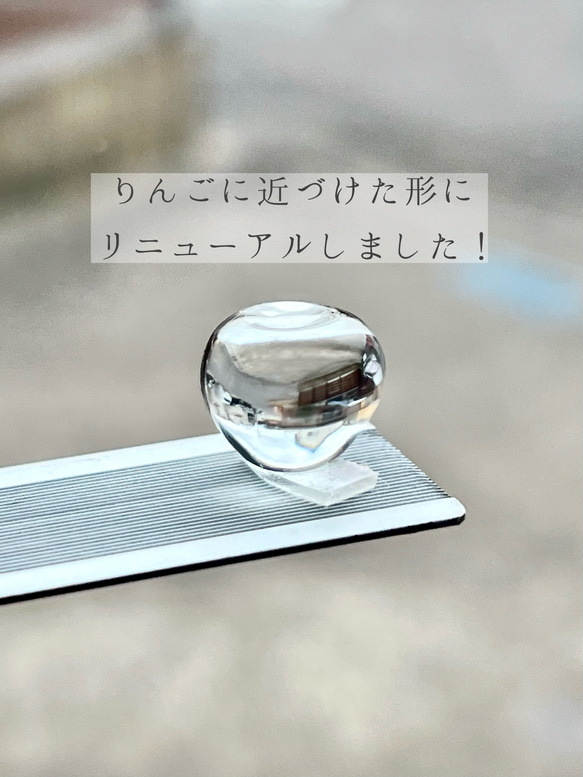 りんごのピアス・イヤリング/green apple/青リンゴ/黄緑/青緑 2枚目の画像