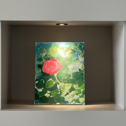 花の絵、薔薇の絵、アート、現代アート、キャンバス、アクリル