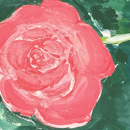花の絵、薔薇の絵、アート、現代アート、キャンバス、アクリル