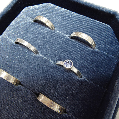 シルバーリング ミル打ち シルバー925 SV925 地金 彫金 モダン 普段