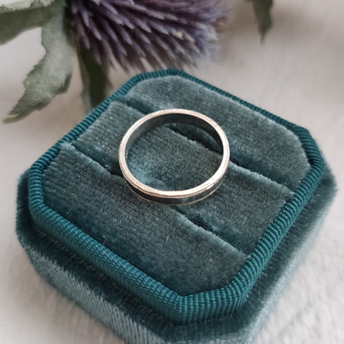 シルバーリング ミル打ち シルバー925 SV925 地金 彫金 モダン 普段