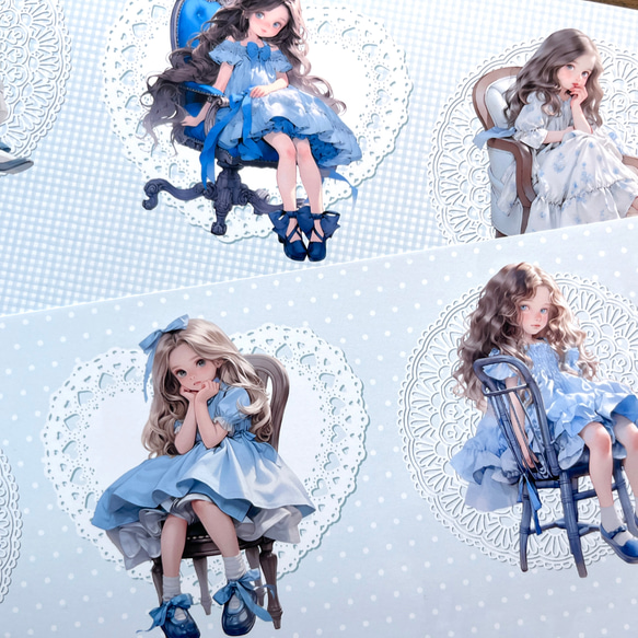 【DP39】デザインペーパー チェアーガール コラージュシート 2枚目の画像