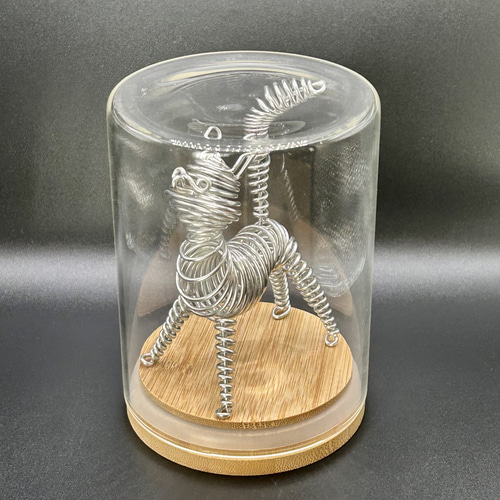 猫 ワイヤー アート クラフト 針金一本 保護ケース付き 立体・オブジェ