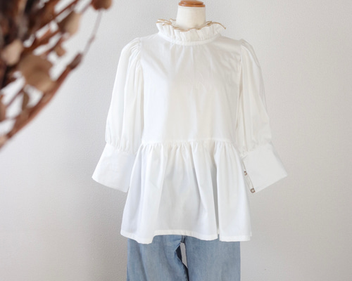 ♡真っ白なブラウス♡ MA*RS】肩開きクロスZIPスライダーブラウス - ホワイト size-F | 地雷