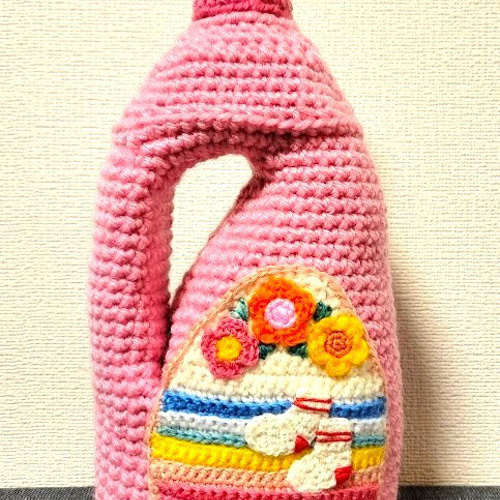 毛糸雑貨・昭和レトロ柔軟剤「プワフワ」 (Pink ／ 置物, 小物入れ