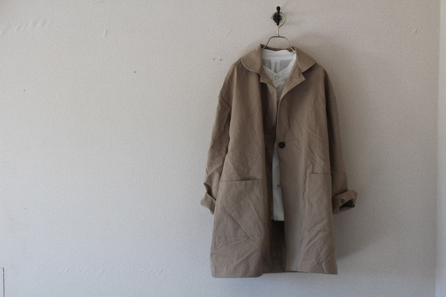 cotton hemp half coat　ジャケット